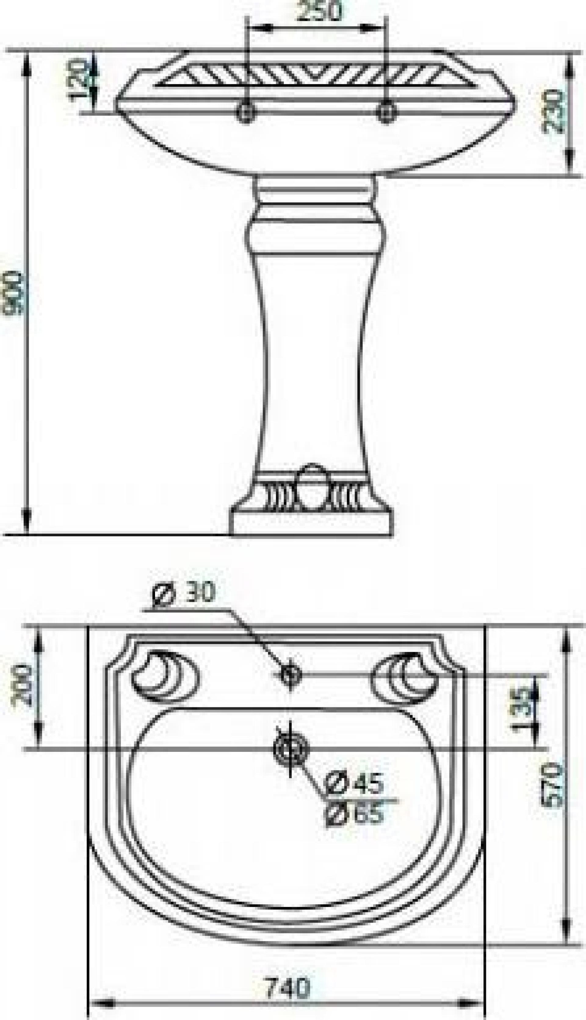 Пьедестал для раковины Cezares King palace CZR-431