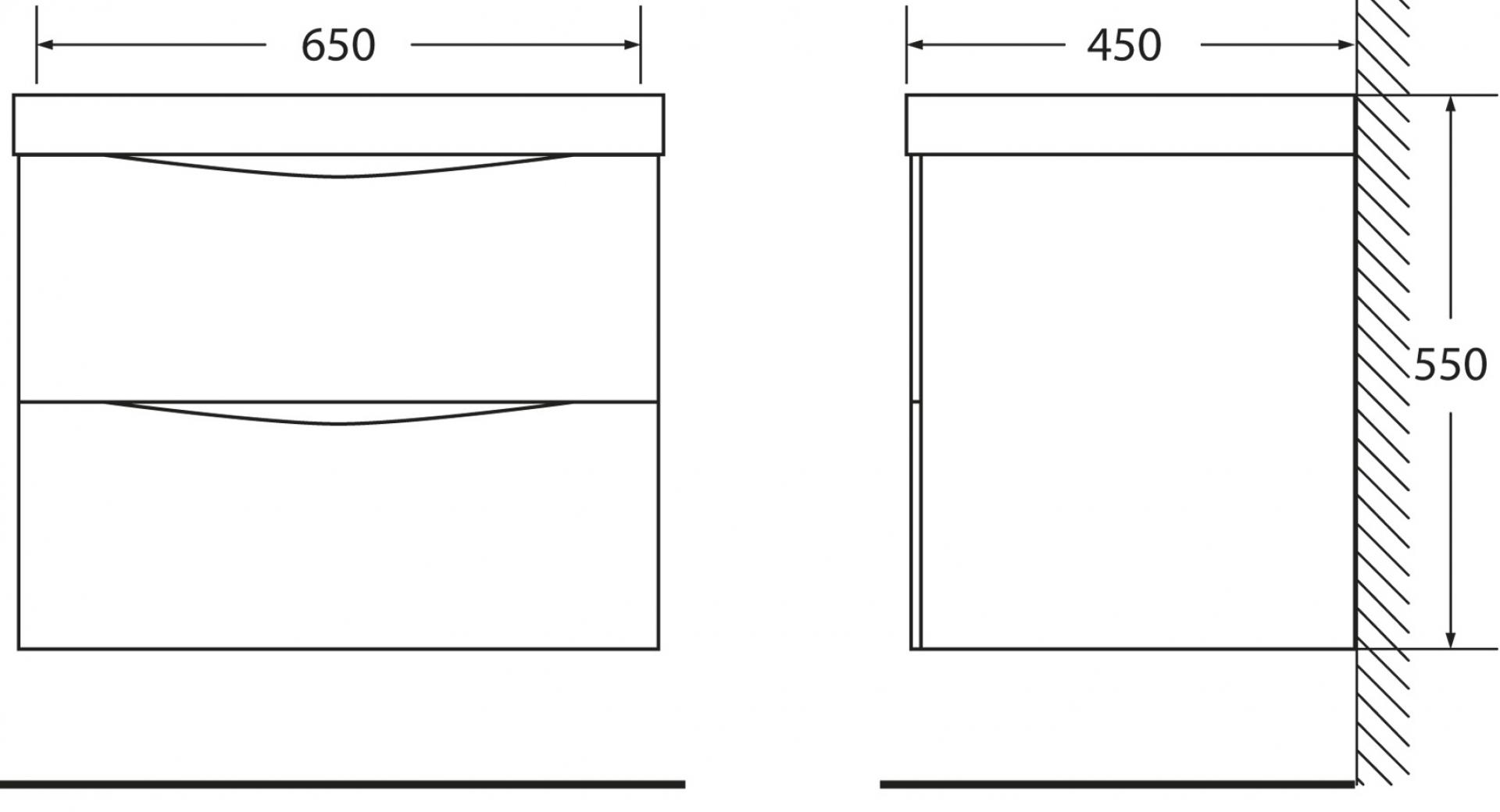 Мебель для ванной BelBagno Marino 65 crema opaco