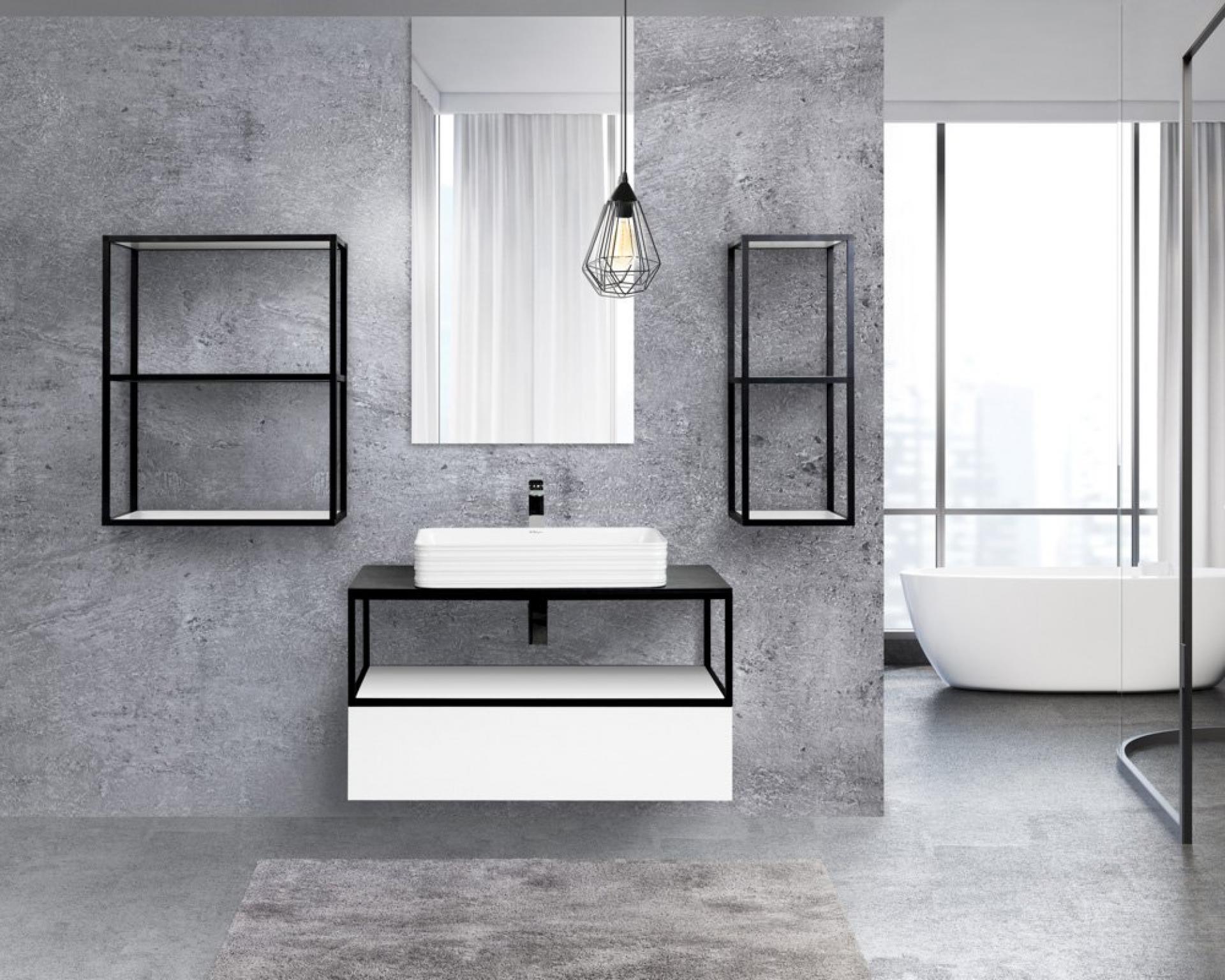Стальной каркас под раковину Cezares CADRO-100/46/30-1C-SO-MET-ST, черный
