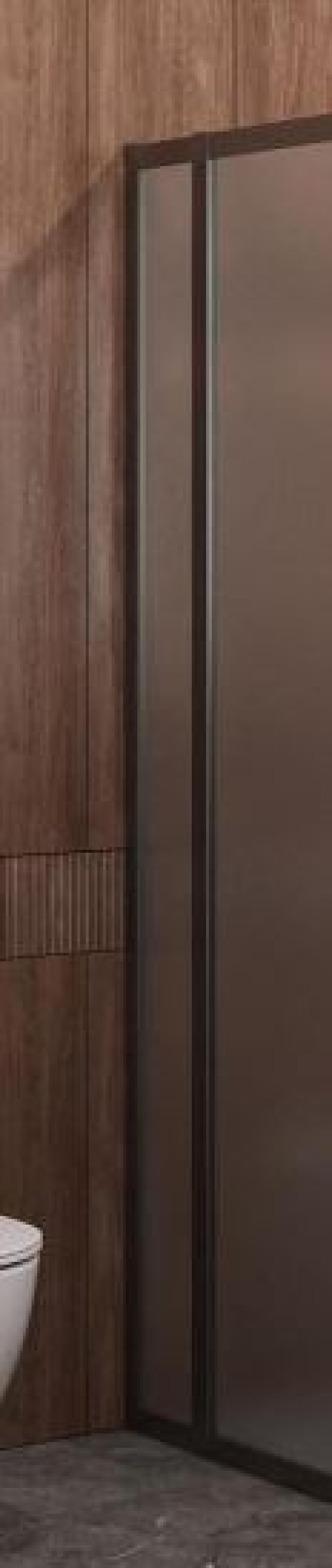 Перегородка душевая Cezares Molveno  MOLVENO-FIX-20-P-GM профиль оружейная сталь, стекло рифленое