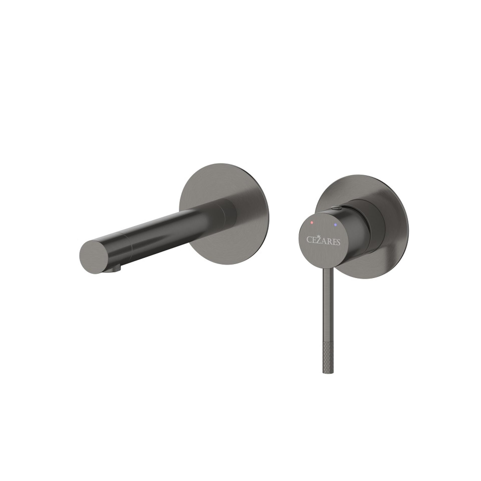 Смеситель для раковины Cezares Relax RELAX-BLI2-2-GM-W0 оружейная сталь