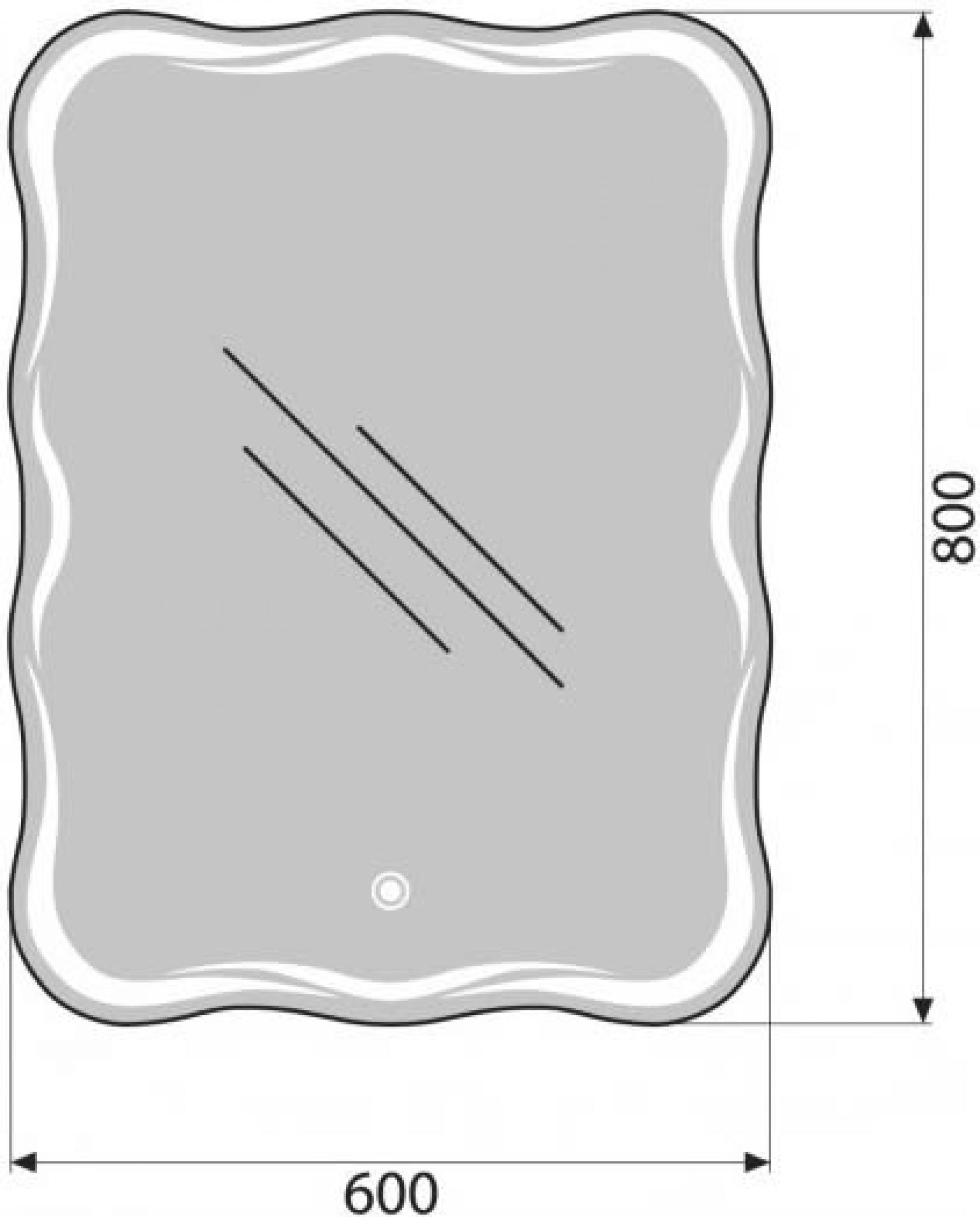 Зеркало BelBagno SPC-OND-600-800-LED-TCH