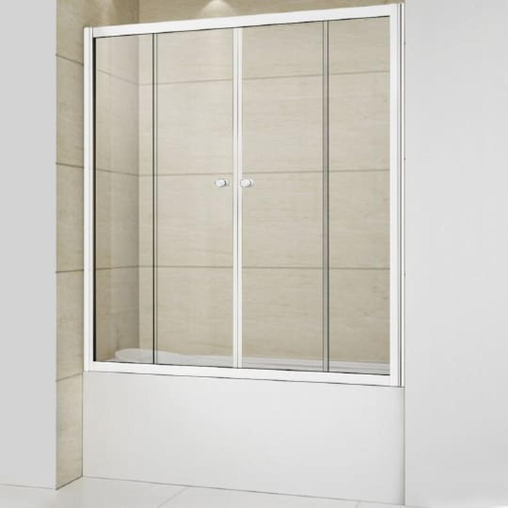 Шторка на ванну Cezares RELAX-VF-2-150/145-C-Bi стекло прозрачное