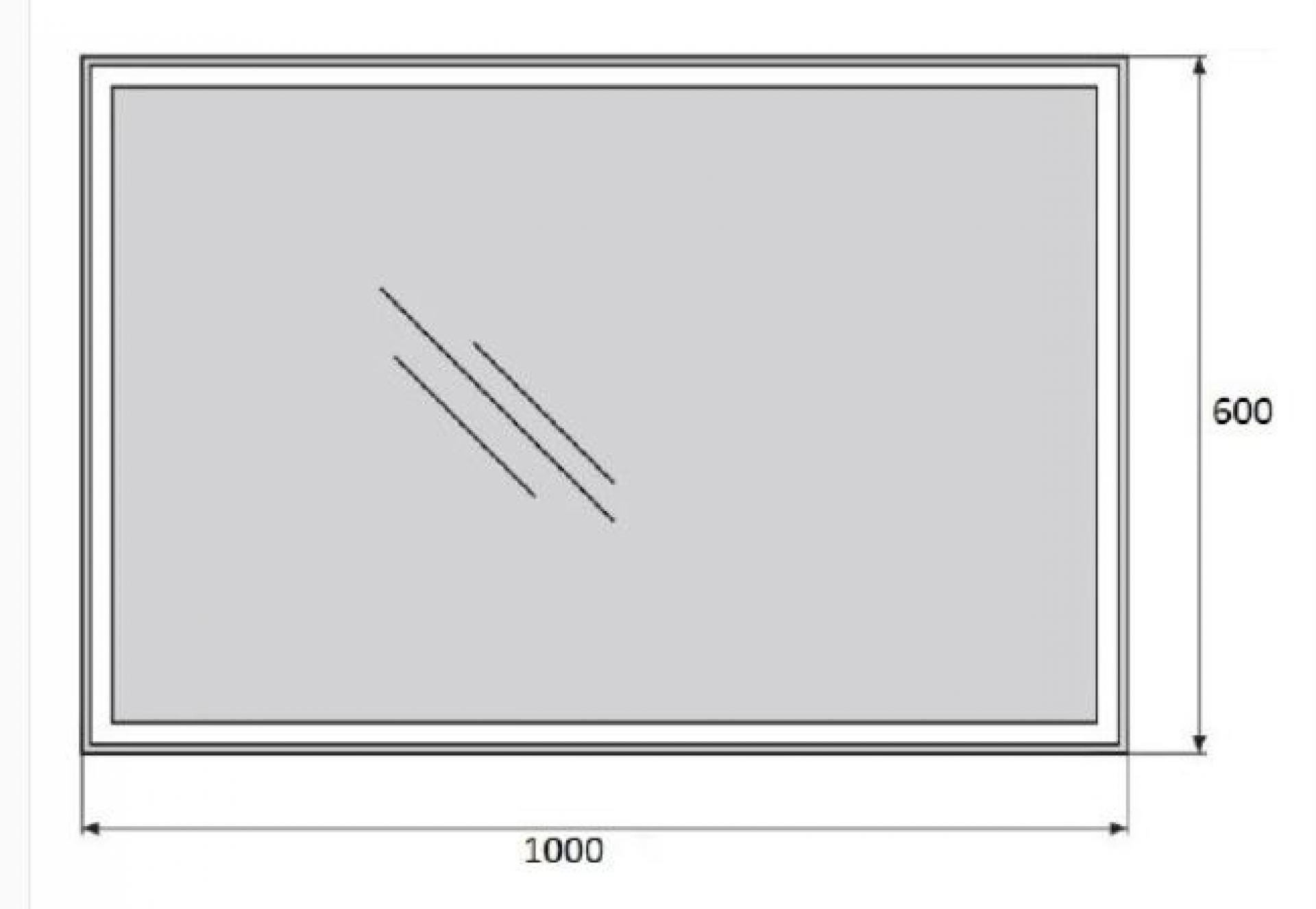 Зеркало BelBagno SPC-GRT-1000-600-LED-BTN