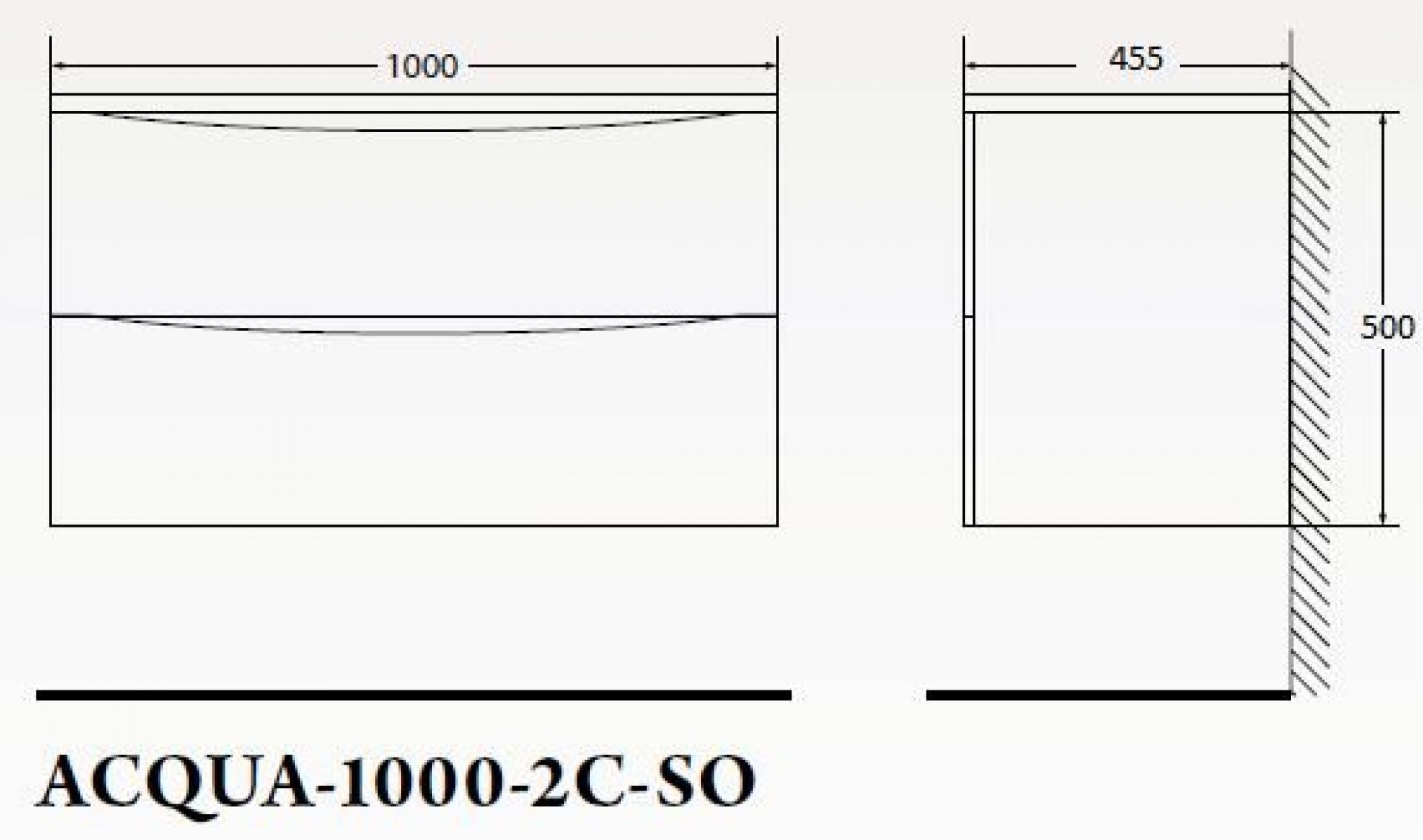 Тумба для комплекта BelBagno ACQUA-1000-2C-SO-RR rovere rustico