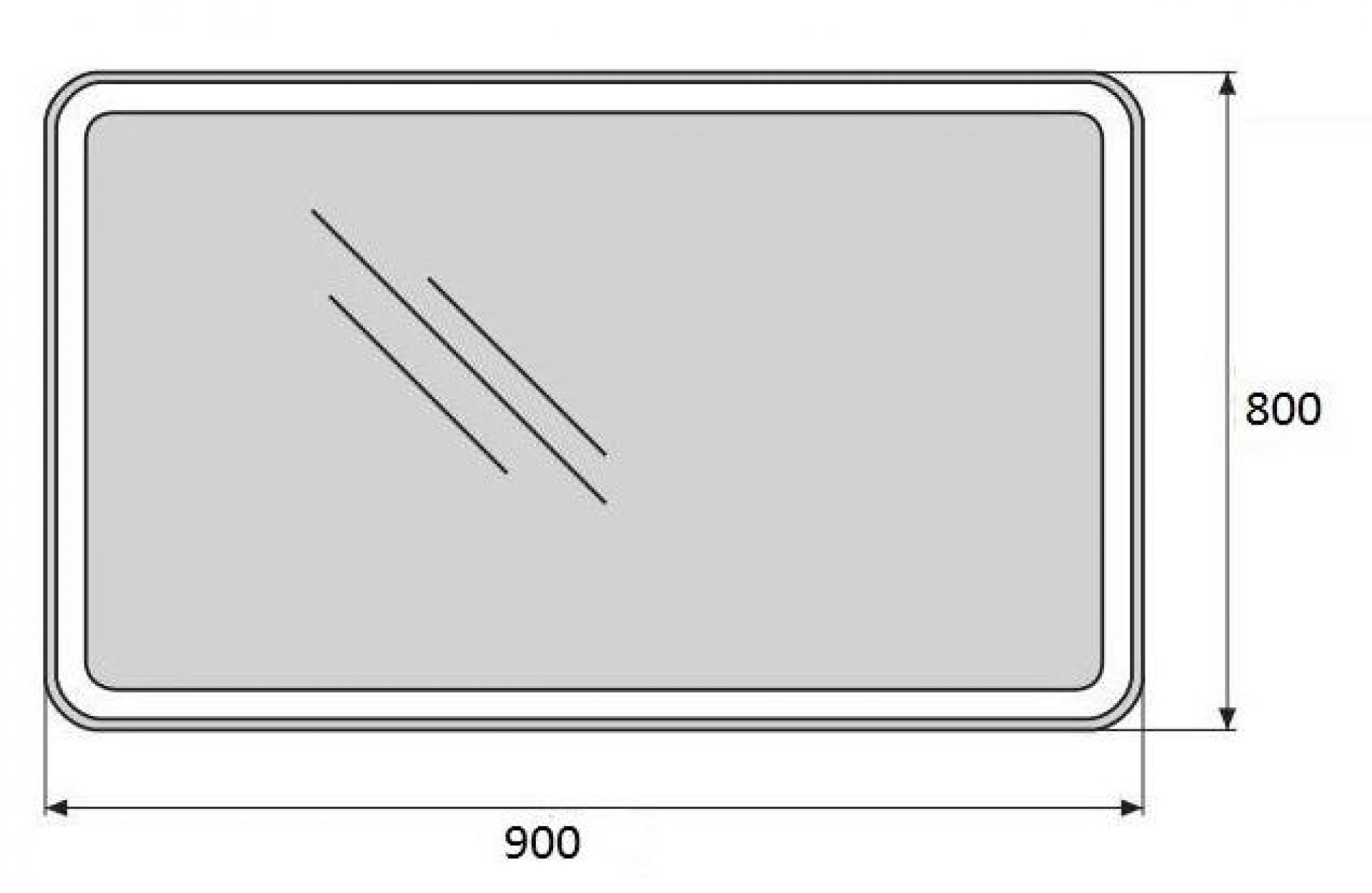 Зеркало BelBagno SPC-MAR-900-800-LED-BTN