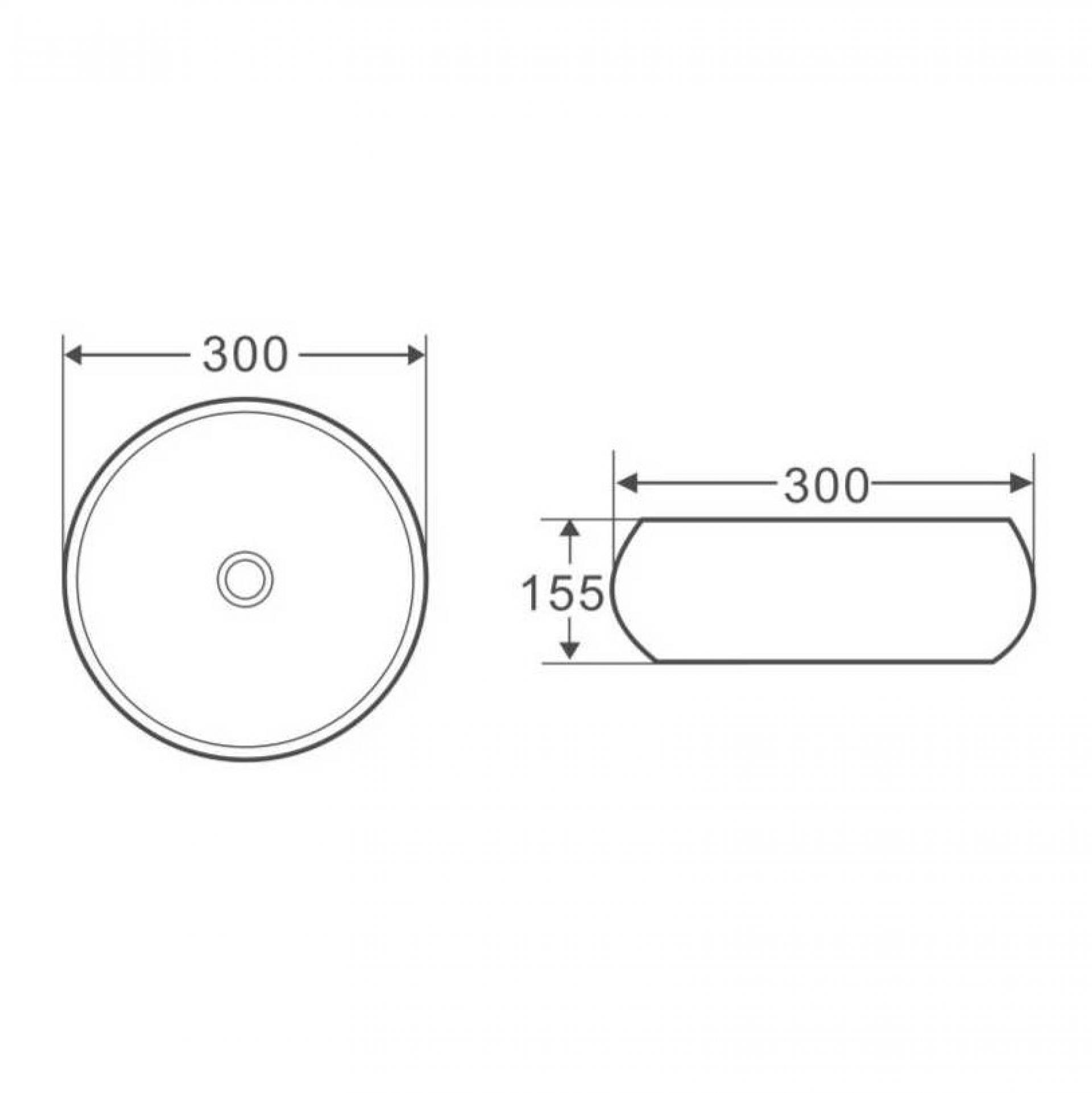 Раковина накладная 30 см Belbagno BB1114