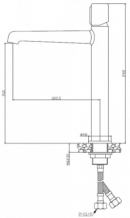 Комплект раковина San More Laeta SMS971903 + смеситель BelBagno Uno UNO-LMC-CRM