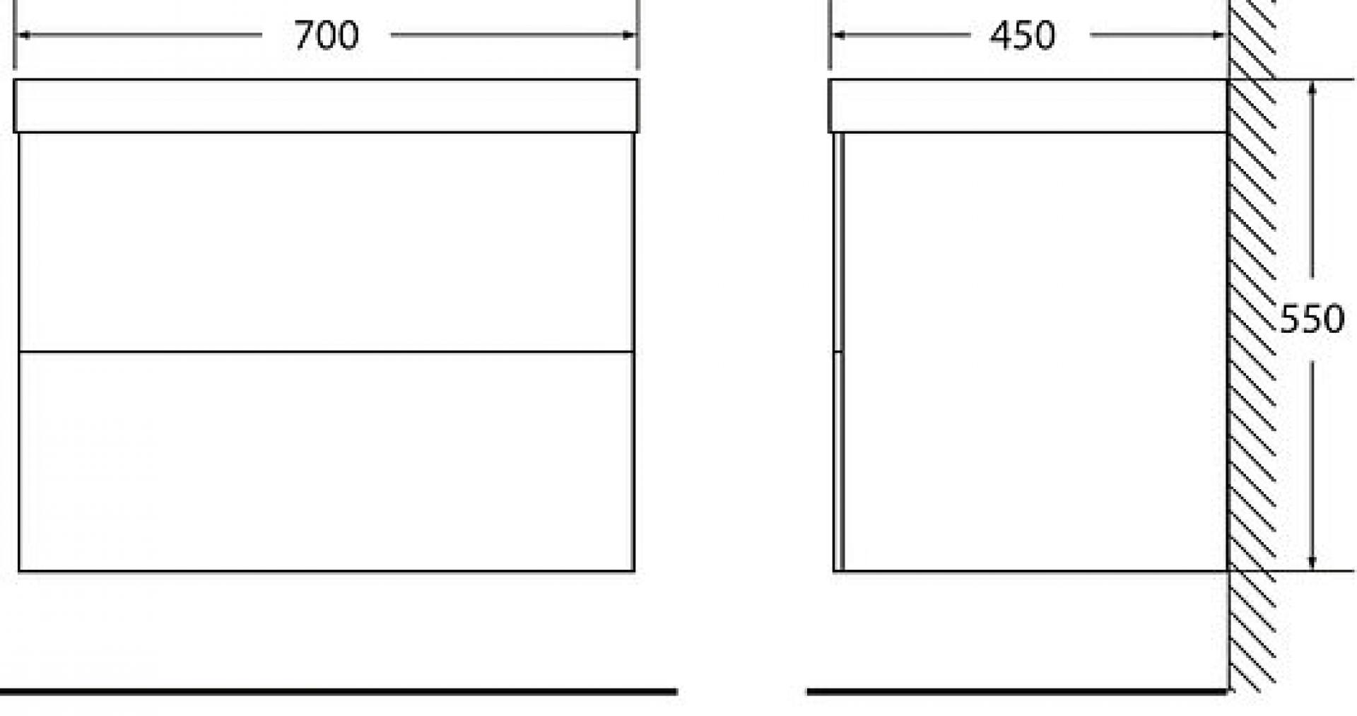 Тумба для комплекта BelBagno REGINA-700-2C-SO-SV stucco veneziano