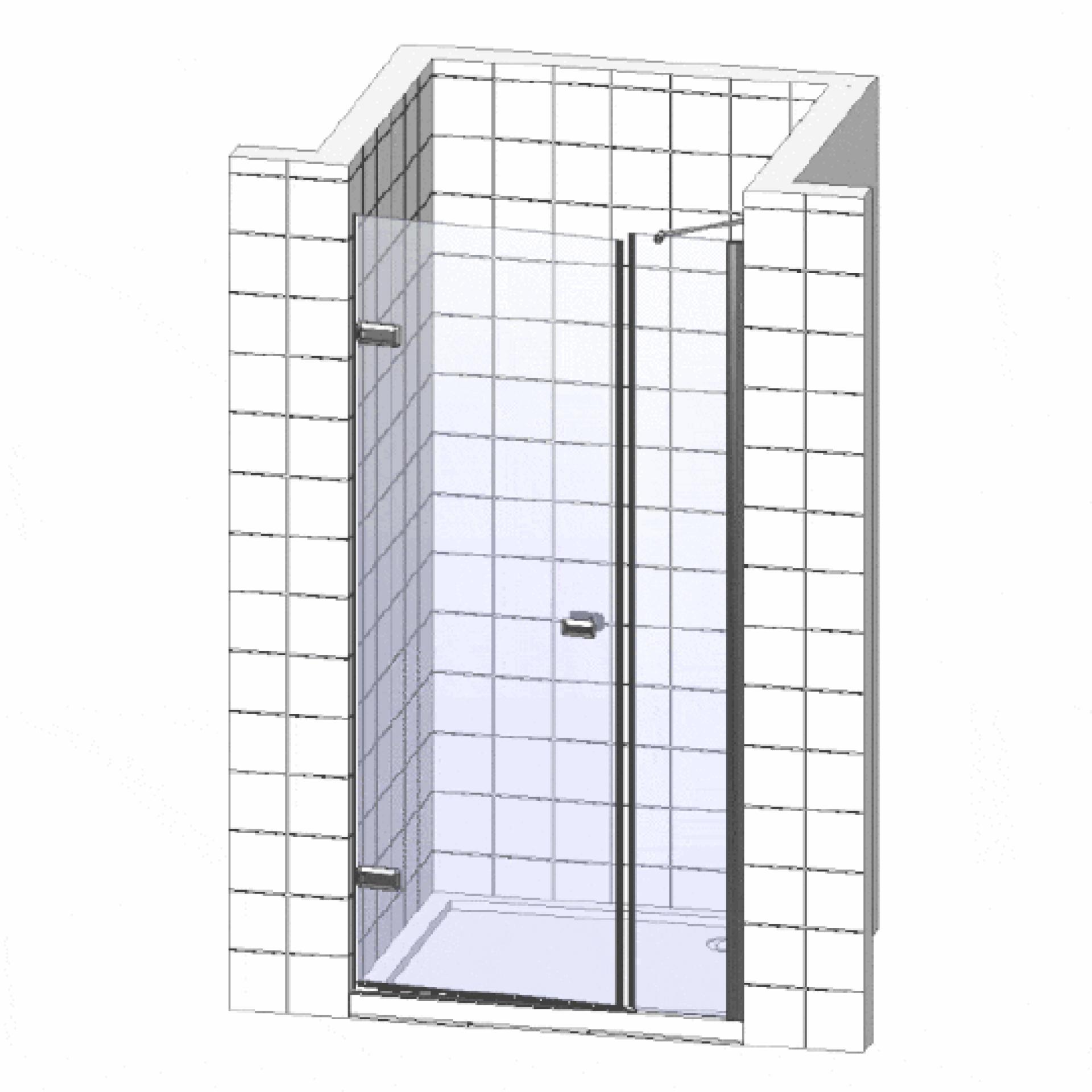 Душевая дверь в нишу Cezares ECO-O-B-1-65-P-Cr стекло punto