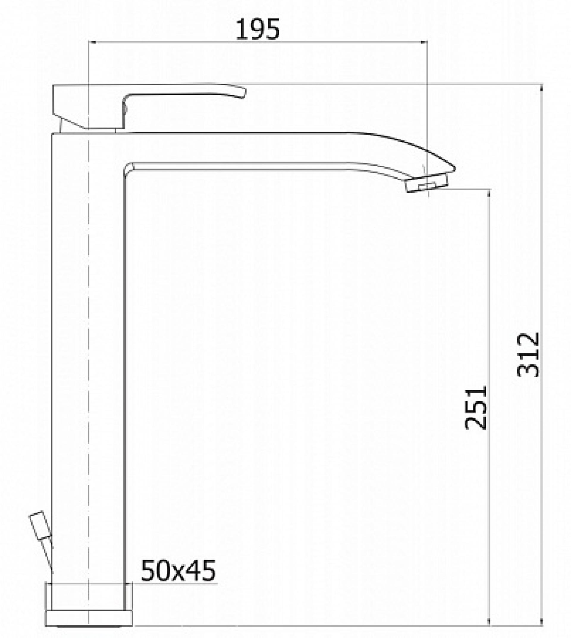 Комплект раковина San More Laeta SMS971903 + смеситель Cezares Livello LIVELLO-LSM1-A-01-W0