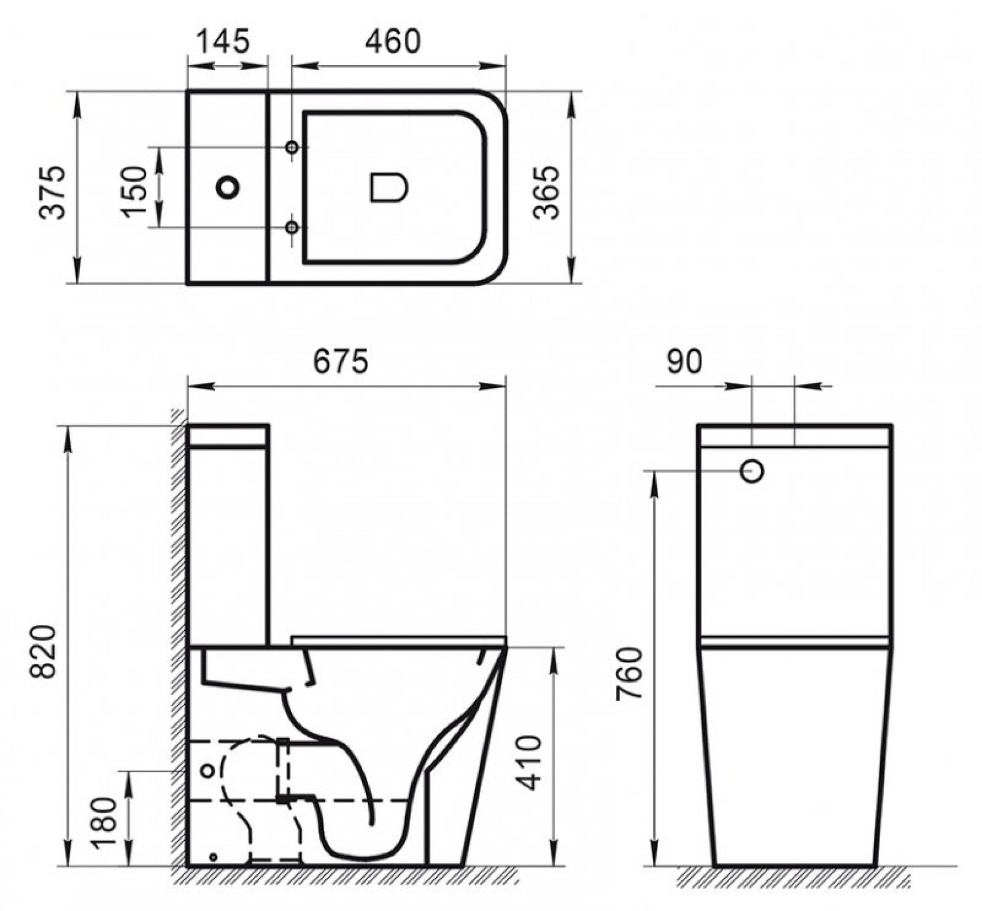 Бачок для унитаза BelBagno Ardente-R BB02093T подвод снизу бачка