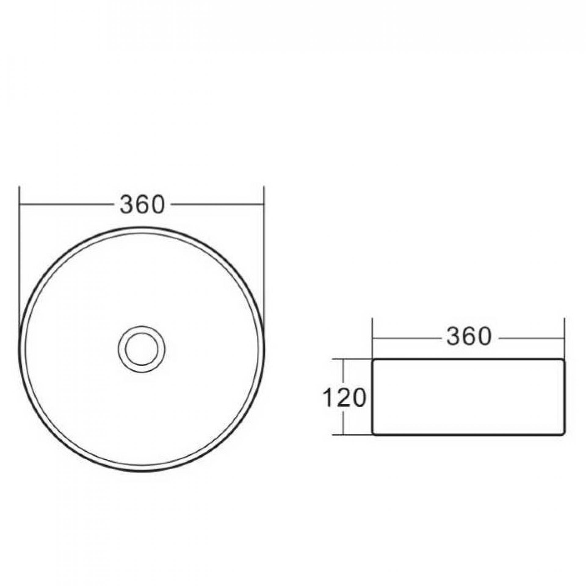 Раковина накладная 36 см Belbagno BB1357