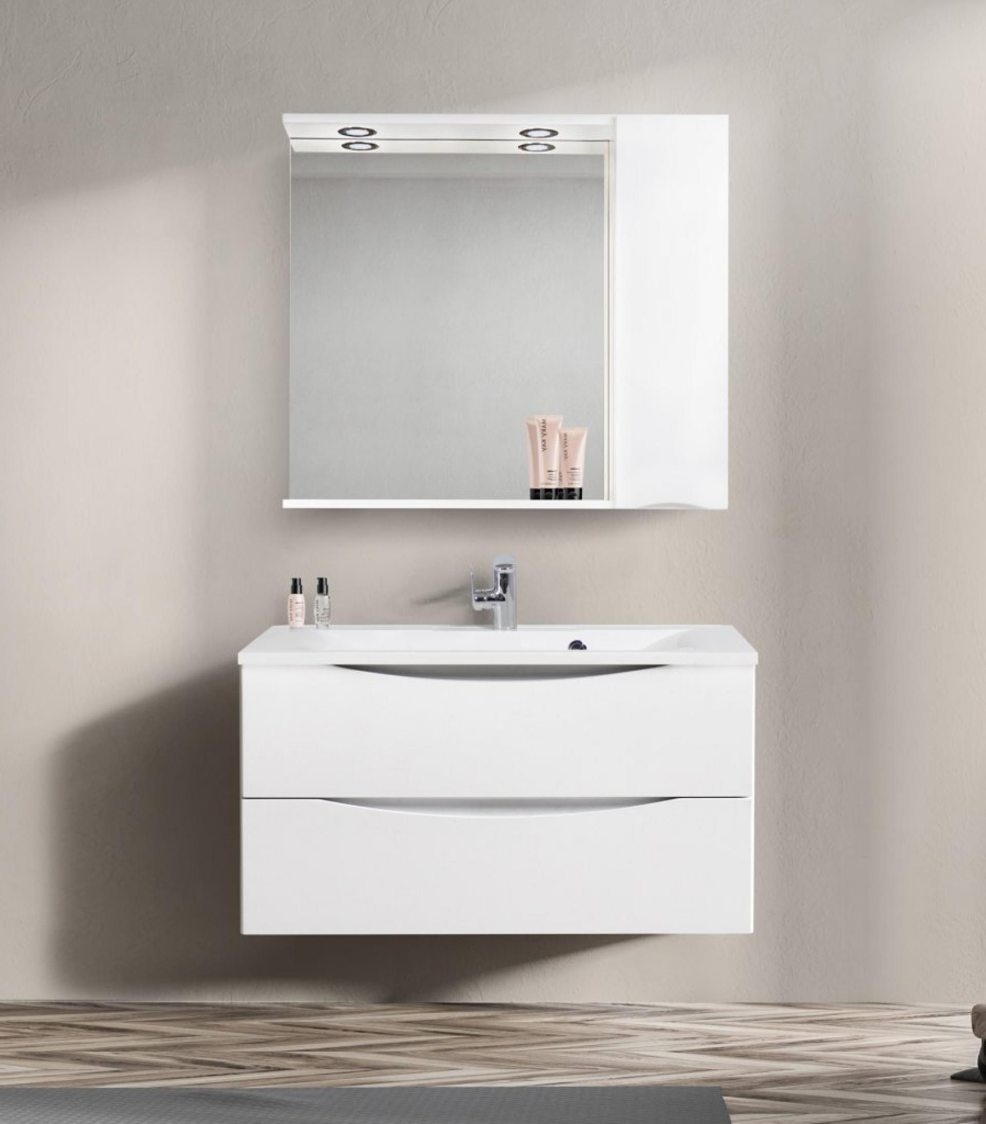 Зеркало-шкаф 90 см BelBagno MARINO-SPC-900/750-1A-BL-P-R