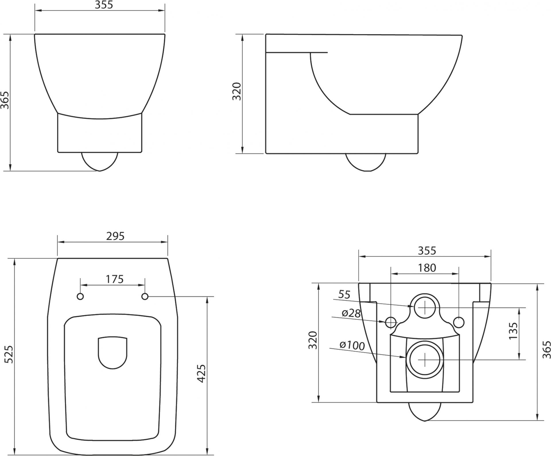 Унитаз подвесной BelBagno Lago BB128CH