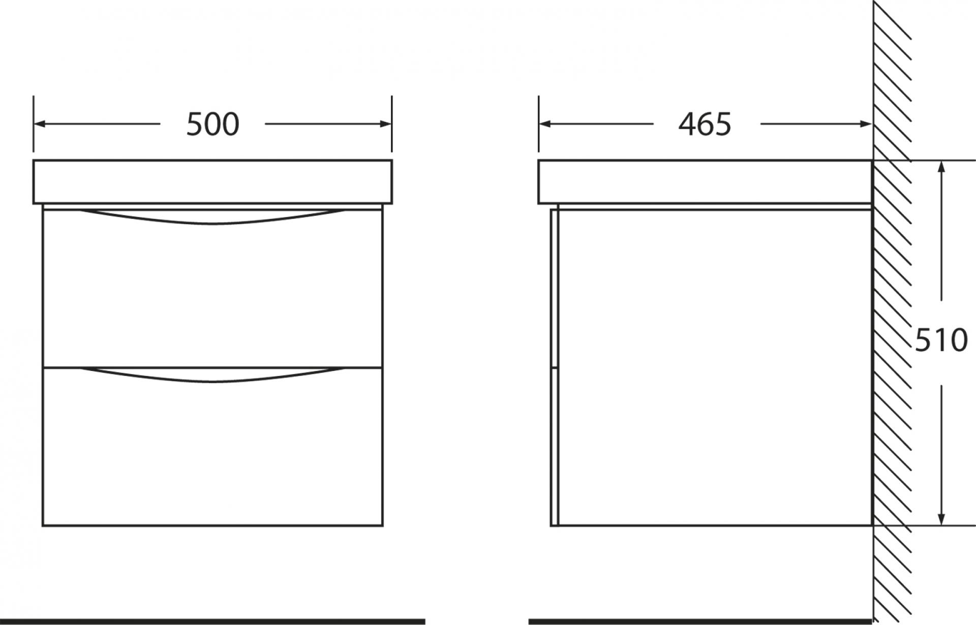 Тумба для комплекта BelBagno Fly 50 bianco opaco