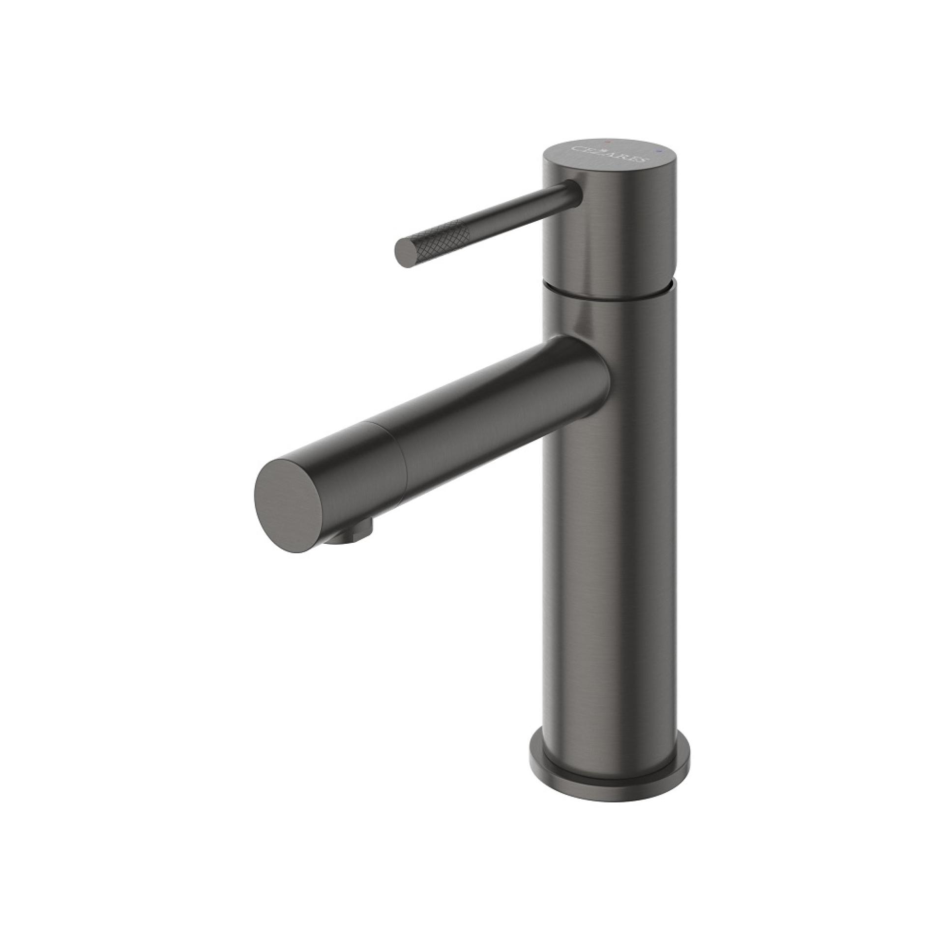 Смеситель для раковины Cezares Relax RELAX-LS2-GM с донный клапаном, оружейная сталь