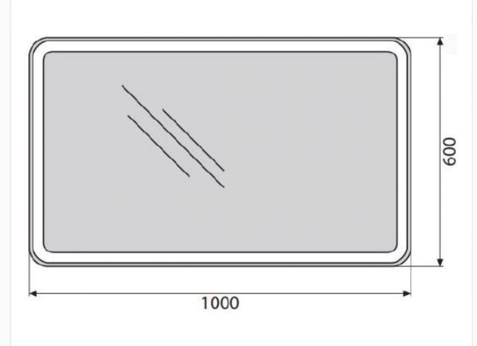 Зеркало BelBagno SPC-MAR-1000-600-LED-BTNЗеркало BelBagno SPC-MAR-1000-600-LED-BTN