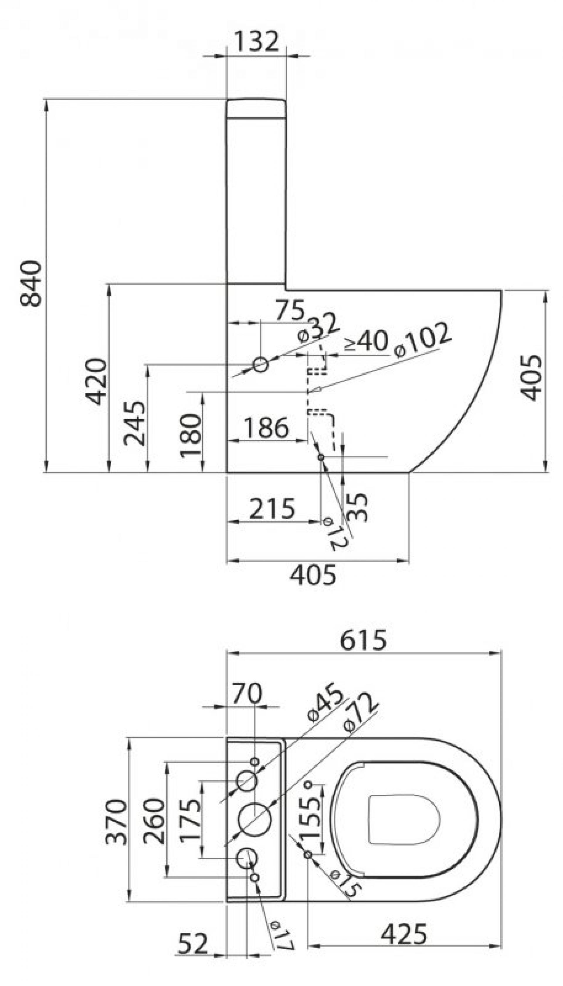 Унитаз-компакт BelBagno Sfera-r BB2141CPR с бачком BB2141T