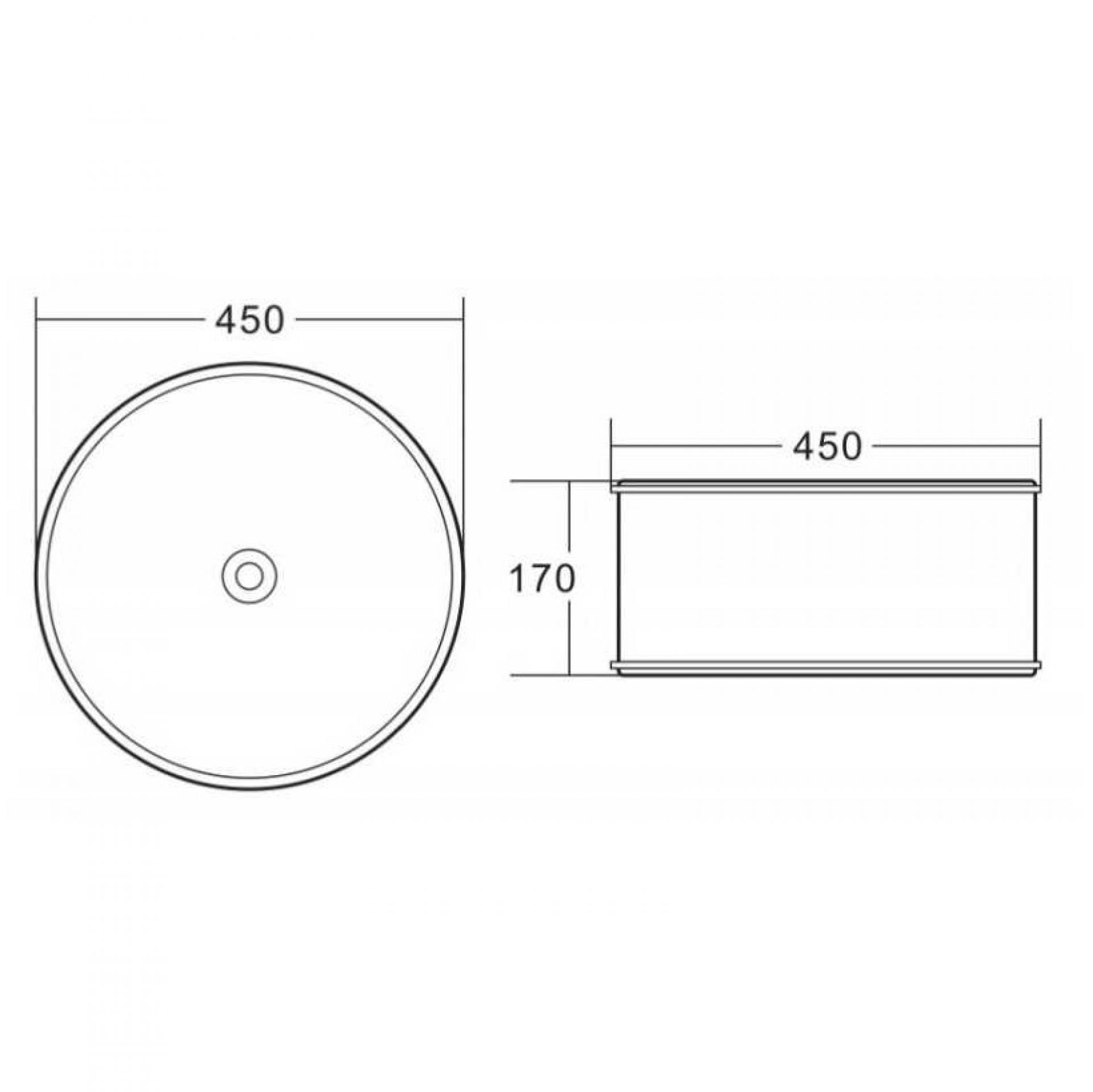 Раковина накладная 45 см Belbagno BB1383