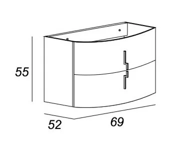 Тумба под раковину Cezares Sting 42199 черный