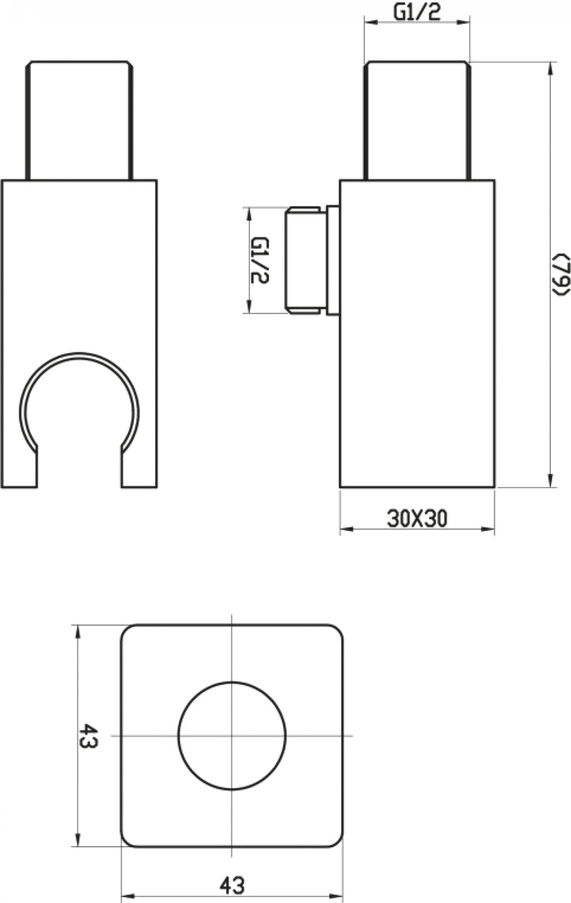 Шланговое подключение BelBagno Nova BB-DHLA-IN держатель для душа