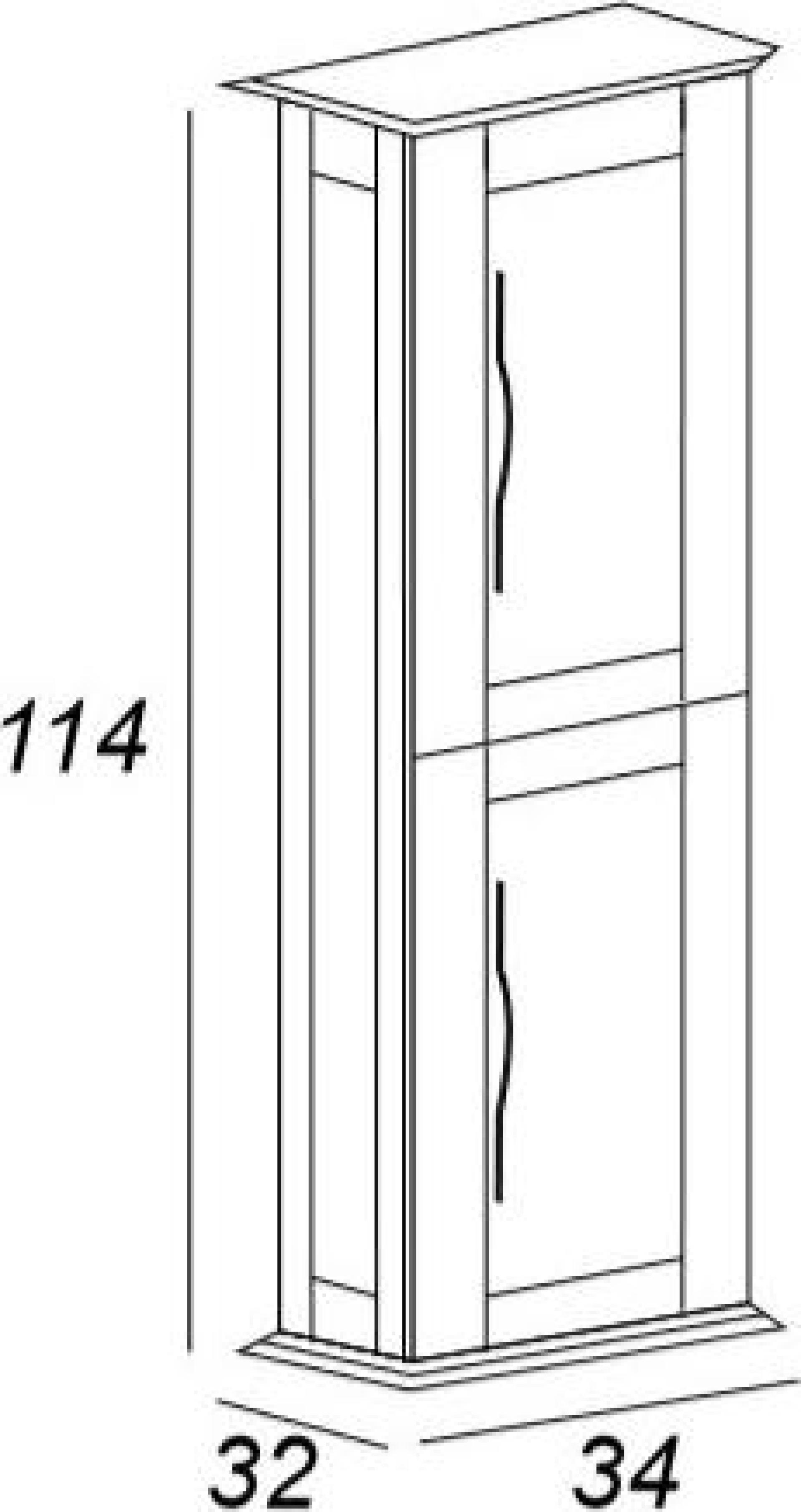 Шкаф-пенал Cezares Tiffany 54963 bianco opaco