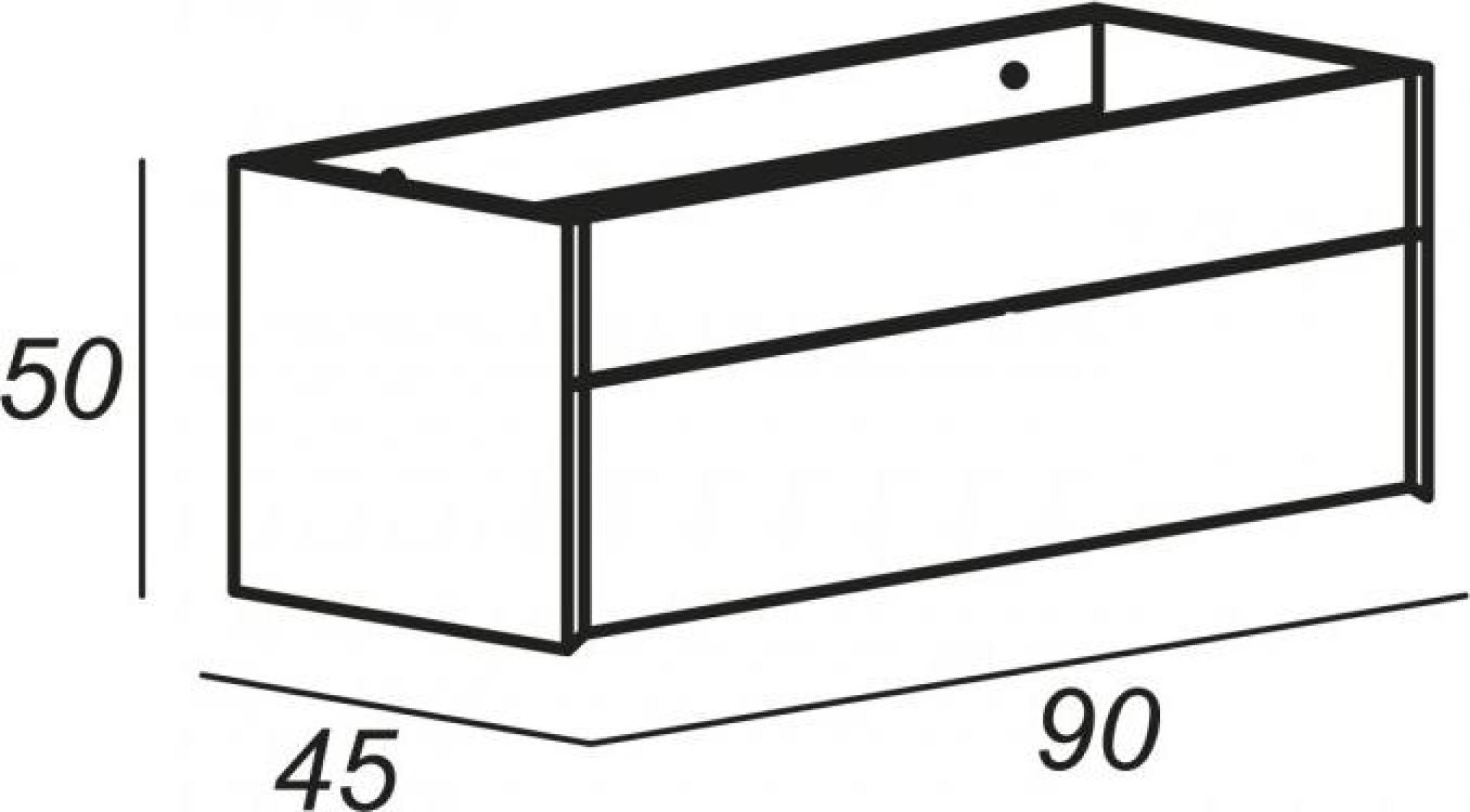 Тумба для комплекта Cezares Space 55027 spatolato bianco