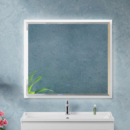 Зеркало Cezares 100х90 CZR-SPC-INT-1000-900-LED-TCH-WARM-BL с подсветкой, Bianco Lucido