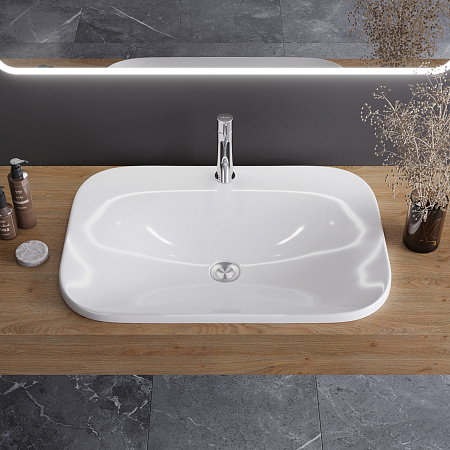 Полустраиваемая раковина Cezares 65х45 CZR-DRO-65-LVB белый