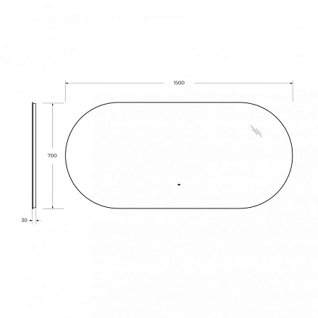 Зеркало Cezares Vague CZR-SPC-VAGUE-1500-700-MOV белый