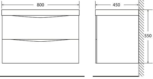 Тумба с раковиной BelBagno Marino 80 crema opaco