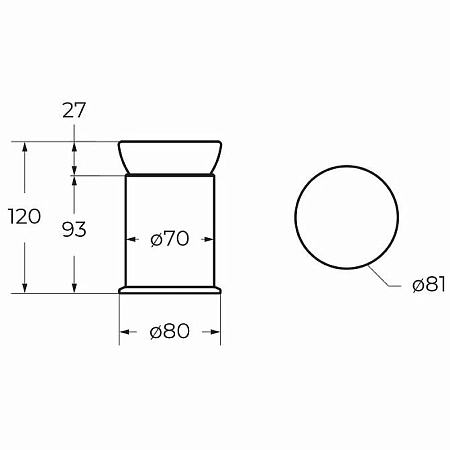 Стакан Cezares Aphrodite APHRODITE-TUMP-03/24, золото