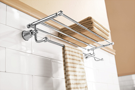 Полка для полотенец Cezares Liberty CZR-F-8980 хром