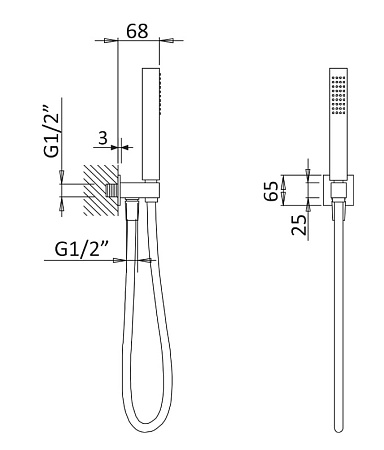 Ручной душ Cezares Porta PORTA-DEFM-SR sunrise