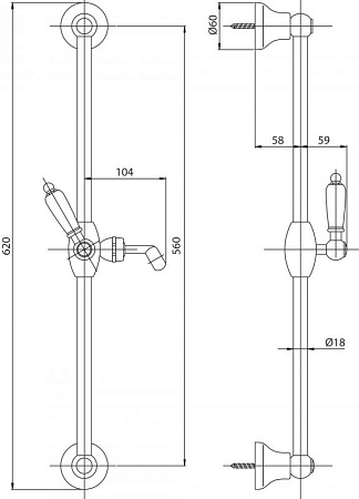 Душевой гарнитур CEZARES CZR-SD-02-Bi, бронза