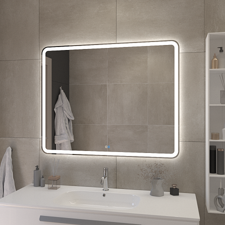 Зеркало Cezares 100х80 CZR-SPC-MC-1000-800-RGB-TCH с подсветкой