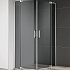 Душевой уголок Cezares Slider 90х90 SLIDER-R-2-90/100-GRIGIO-Cr профиль хром, стекло тонированное
