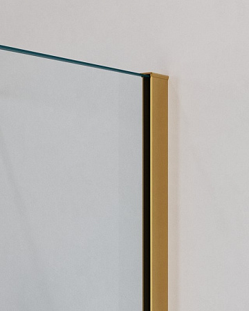 Душевой уголок Cezares SLIDER-A-2-100/110-C-BORO профиль брашированное золото, стекло прозрачное