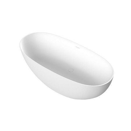 Ванна из искусственного камня Cezares Stream 170х78 CZR-STREAM-170-78-56-SSB, белый матовый