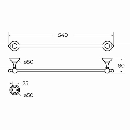 Полотенцедержатель Cezares Aphrodite APHRODITE-TH06-02-M, бронза