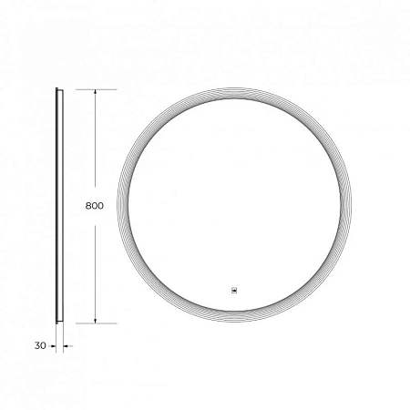 Зеркало Cezares Eco CZR-SPC-ECO-800-LED-TCH белый
