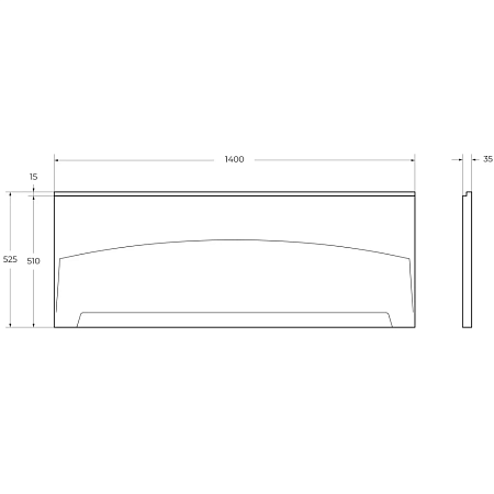 Фронтальная панель для ванны Cezares ECO-140-F-SCR-W37, белый