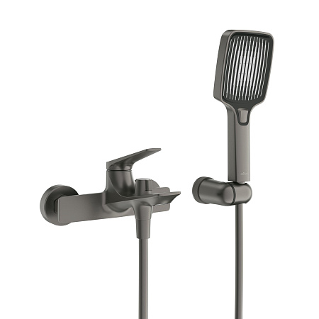 Смеситель для ванны с душем Cezares Liner LINER-VD-GM оружейная сталь