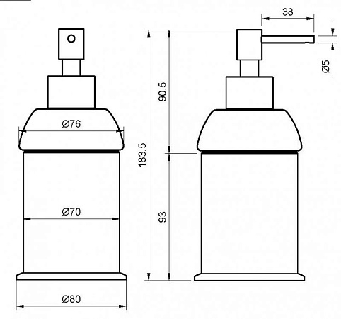 Дозатор для жидкого мыла Cezares APHRODITE-SOIP-01, хром