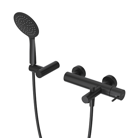 Смеситель для ванны с душем Cezares Leaf LEAF-VD-L-NOP черный матовый