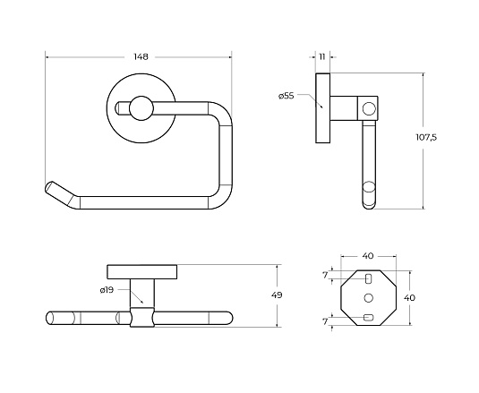 Держатель туалетной бумаги Cezares Relax RELAX-PH1-01 хром