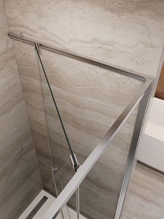 Душевая дверь Cezares LUX-B-FS-1-80-C-CR, 80х195, профиль хром, стекло прозрачное