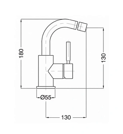 Смеситель для биде Cezares Olimp Olimp-BSM2-02-L бронза