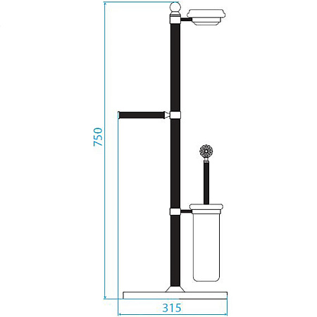 Напольная стойка Cezares OLIMP-WCS-02-Sw, бронза